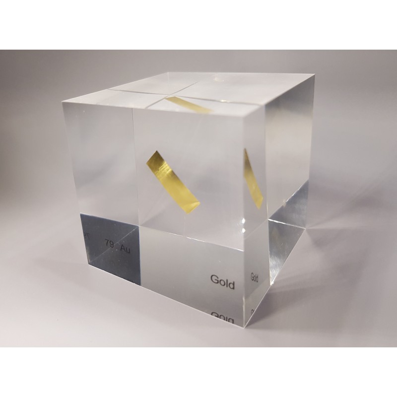 Acrylwürfel Gold