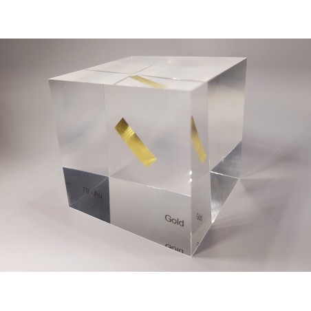 Acrylwürfel Gold