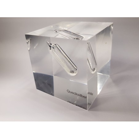 Acrylic cube Mercury