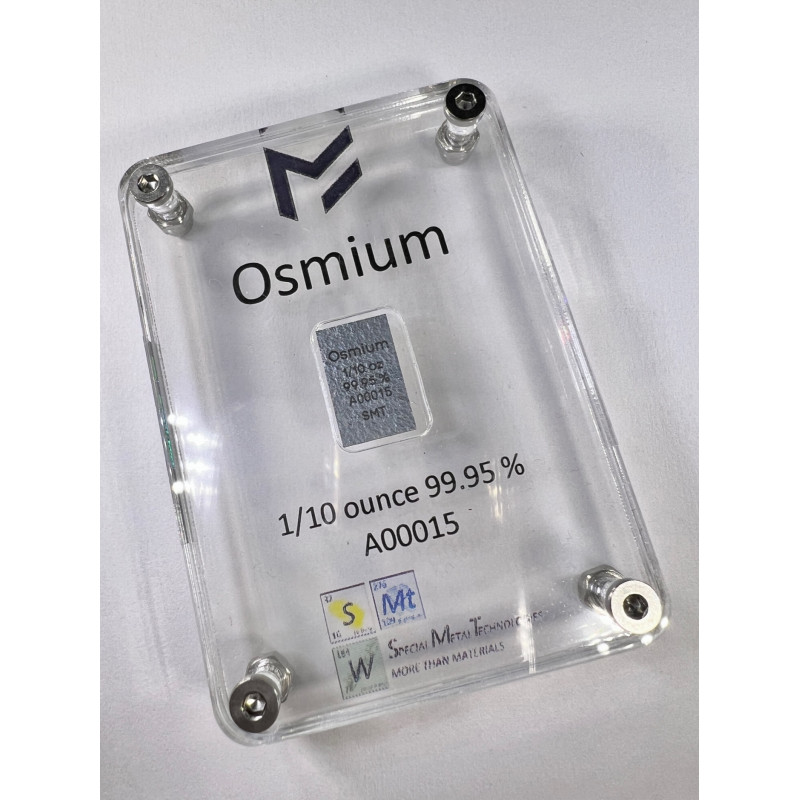Osmium ingot, 1/10 ounce, 3.1g