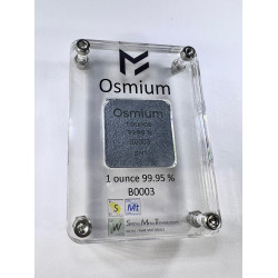 Osmium ingot, 1 ounce, 31.1g