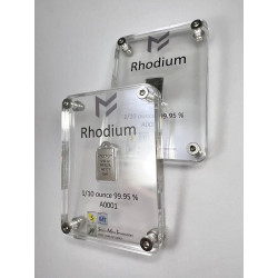 Rhodium ingot, 1/10 ounce, 3.1g