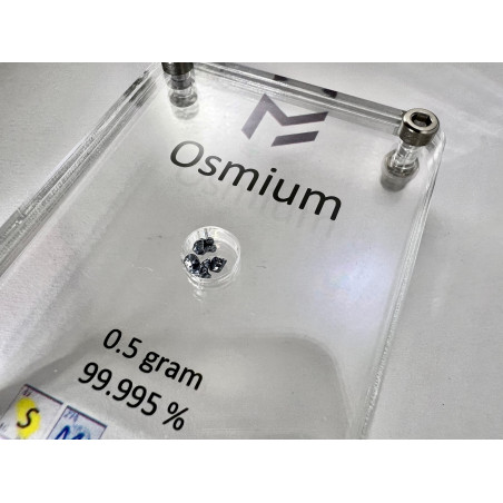 0.5g Osmium crystals 99.995% in acrylic case