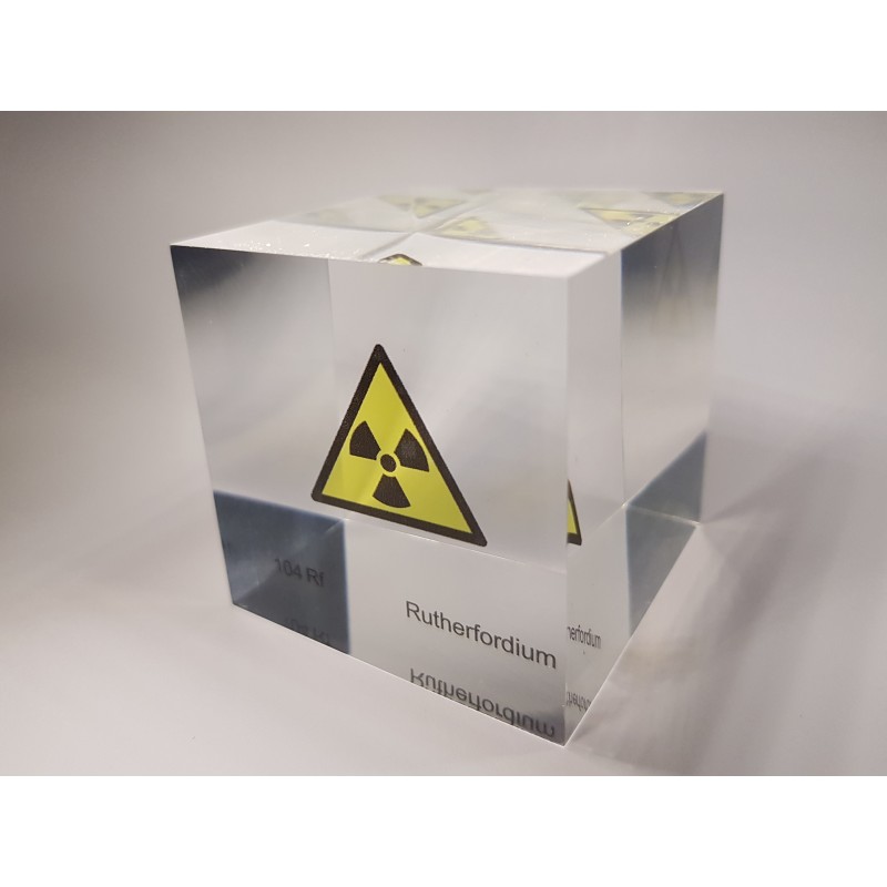Acrylic cube Rutherfordium