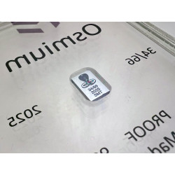 Osmium-Barren "Schlange 2025", 1g, poliert, Limitierung 66 Stück