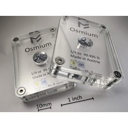 1/4 Unze (7.77g) Osmium-Kristalle 99.995% in Acrylgehäuse