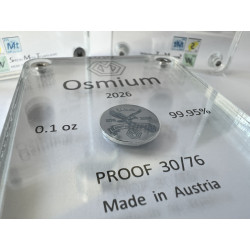 Osmium-Medaille "250 Jahre USA", 1/10oz, poliert, Limitierung 76 Stück